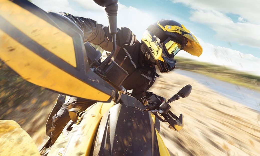 Quadfahrer gibt Vollgas extreme sports
